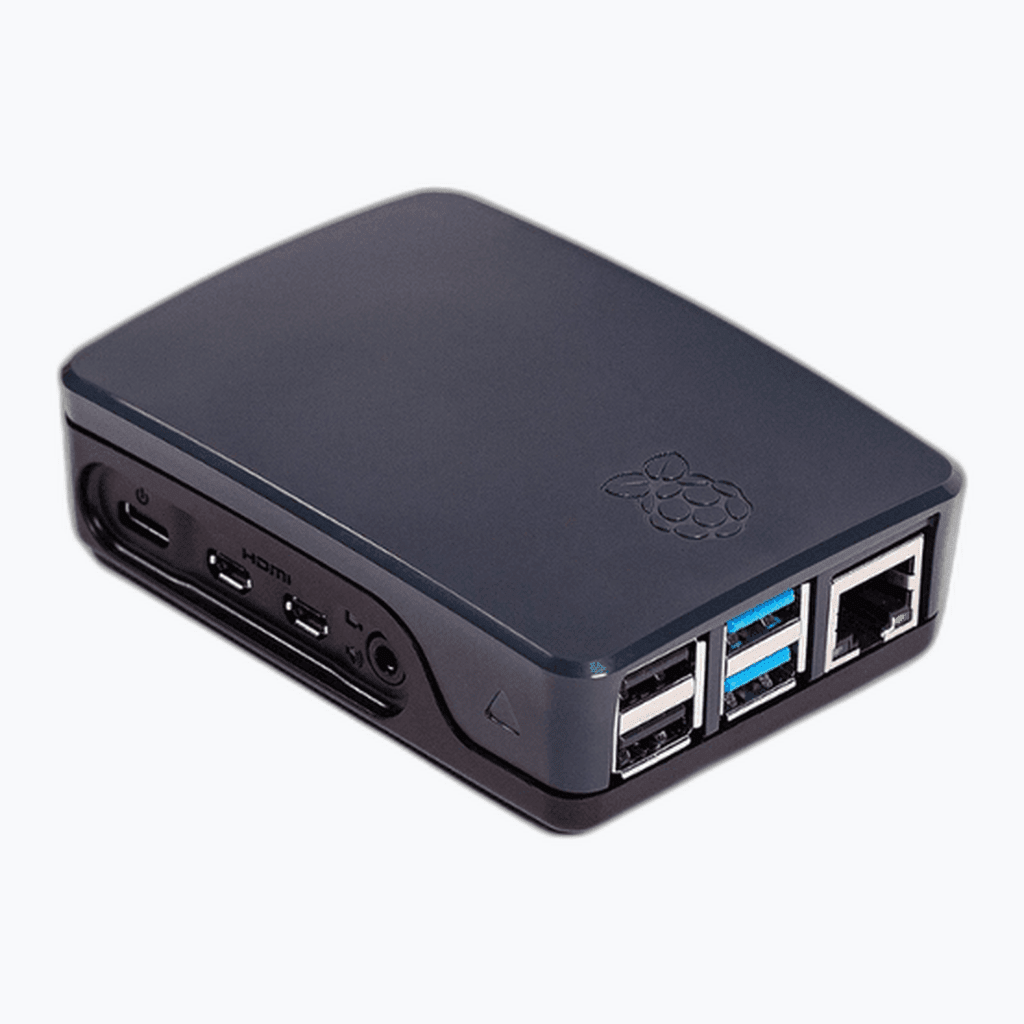 Official Pi4 Case Black Grey Open Lid