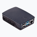 Official Pi4 Case Black Grey Open Lid