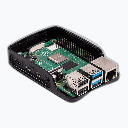 Official Pi4 Case Black Grey Ports